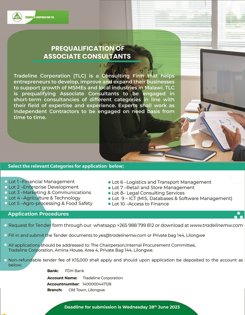 Tender Form Associate Consultant