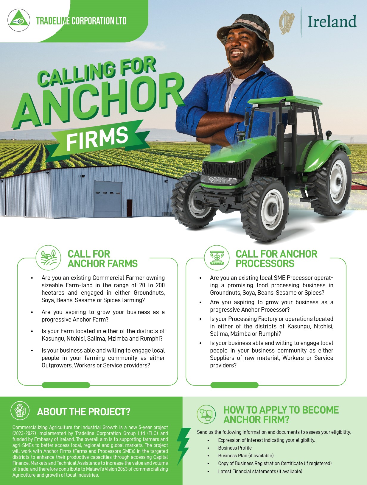 English Entry Form for Anchor Firms