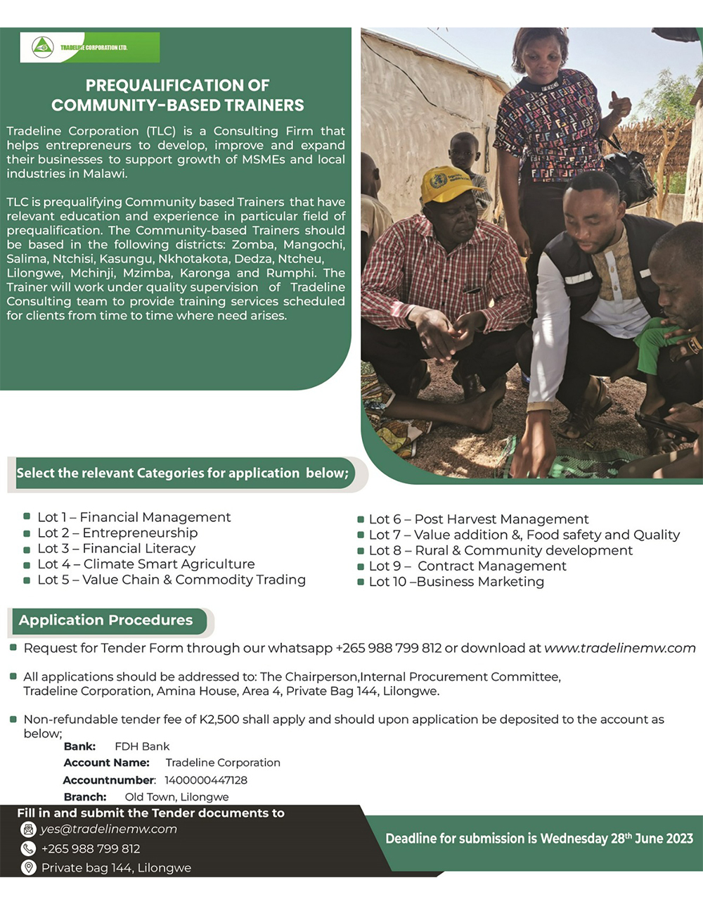 Tender Form Community Trainers